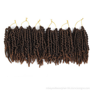 cheap short curly ombre spring twist pre-twisted  crochet hair Braids private label